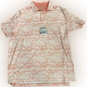 Hickey Freeman Golf Shirt White-Orange